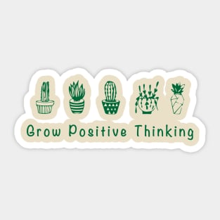 Grow Positive Thinking Sticker